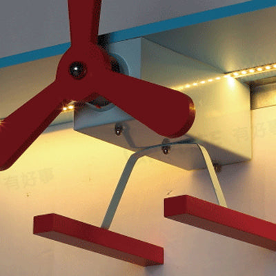 Kids Propeller Airplane Wall Light Metal Sconce Lamp in Blue and Red for Hallway Corridor Clearhalo 'Wall Lamps & Sconces' 'Wall Lights' Lighting' 92632