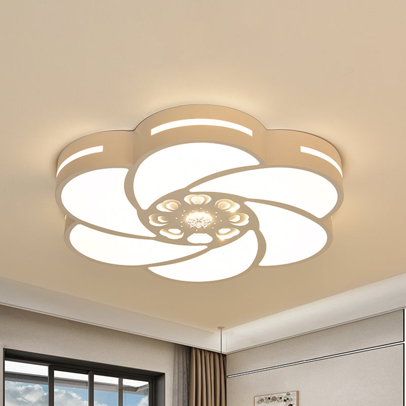 Spiral Flower Iron Flush Mount Lighting Contemporary LED White Flush Ceiling Lamp Fixture Clearhalo 'Ceiling Lights' 'Close To Ceiling Lights' 'Close to ceiling' 'Flush mount' Lighting' 927701