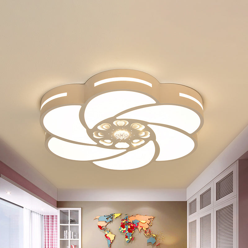 Spiral Flower Iron Flush Mount Lighting Contemporary LED White Flush Ceiling Lamp Fixture Clearhalo 'Ceiling Lights' 'Close To Ceiling Lights' 'Close to ceiling' 'Flush mount' Lighting' 927702