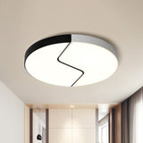 Nordic LED Ceiling Flush with Acrylic Shade Black and White Finish Splicing Circle Flush Lamp in White/Warm Light Clearhalo 'Ceiling Lights' 'Close To Ceiling Lights' 'Close to ceiling' 'Flush mount' Lighting' 927757