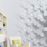 Original Grey 3D Print Hexagon Whole Mural Wallpaper for Coffee Shop and Bar Wall Decor Clearhalo 'Wall Decor' 'Wall Mural' 929811