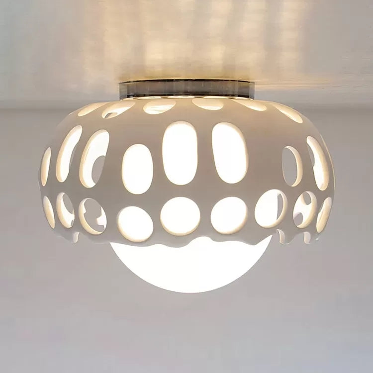 Baby Bedroom Mushroom Ceiling Mount Light Metal Creative White Finish Ceiling Lamp Clearhalo 'Ceiling Lights' 'Close To Ceiling Lights' 'Close to ceiling' 'Flush mount' Lighting' 93050