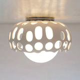 Baby Bedroom Mushroom Ceiling Mount Light Metal Creative White Finish Ceiling Lamp Clearhalo 'Ceiling Lights' 'Close To Ceiling Lights' 'Close to ceiling' 'Flush mount' Lighting' 93050