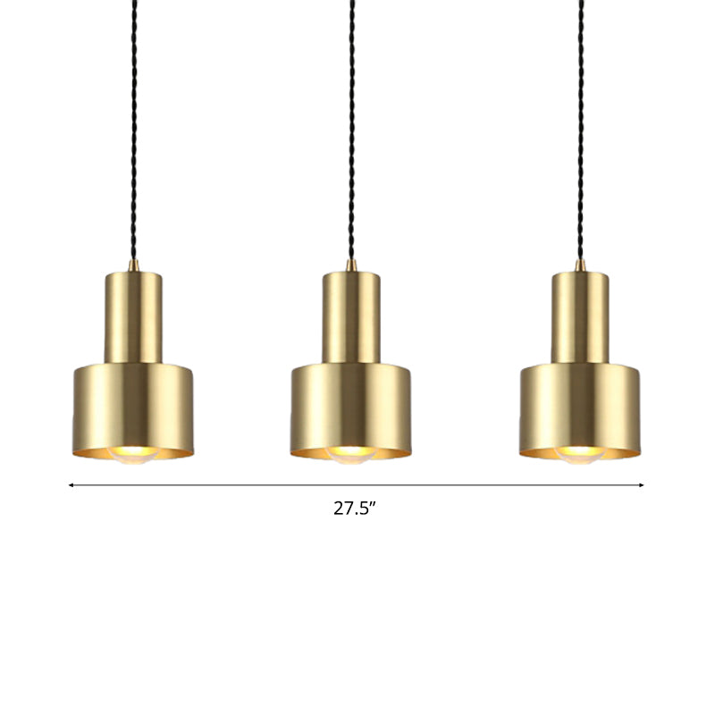 Brass Drum Shaped Ceiling Pendant Light Retro Style Metal 1 Light Living Room Hanging Lamp Clearhalo 'Art Deco Pendants' 'Cast Iron' 'Ceiling Lights' 'Ceramic' 'Crystal' 'Industrial Pendants' 'Industrial' 'Metal' 'Middle Century Pendants' 'Pendant Lights' 'Pendants' 'Tiffany' Lighting' 93096