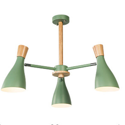 Nordic Horn Shape Pendant Light Fixture 3 Lights Metal Hanging Lamp Fixture for Living Room Green Clearhalo 'Ceiling Lights' 'Chandeliers' Lighting' options 94040_27947e12-e797-4e76-a7d9-979d8744b28f