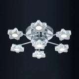 7 Heads Starry Ceiling Light Rotatable Modern Metal Semi Flush Mount Light in Chrome for Kid Bedroom Clearhalo 'Ceiling Lights' 'Close To Ceiling Lights' 'Close to ceiling' 'Semi-flushmount' Lighting' 94996