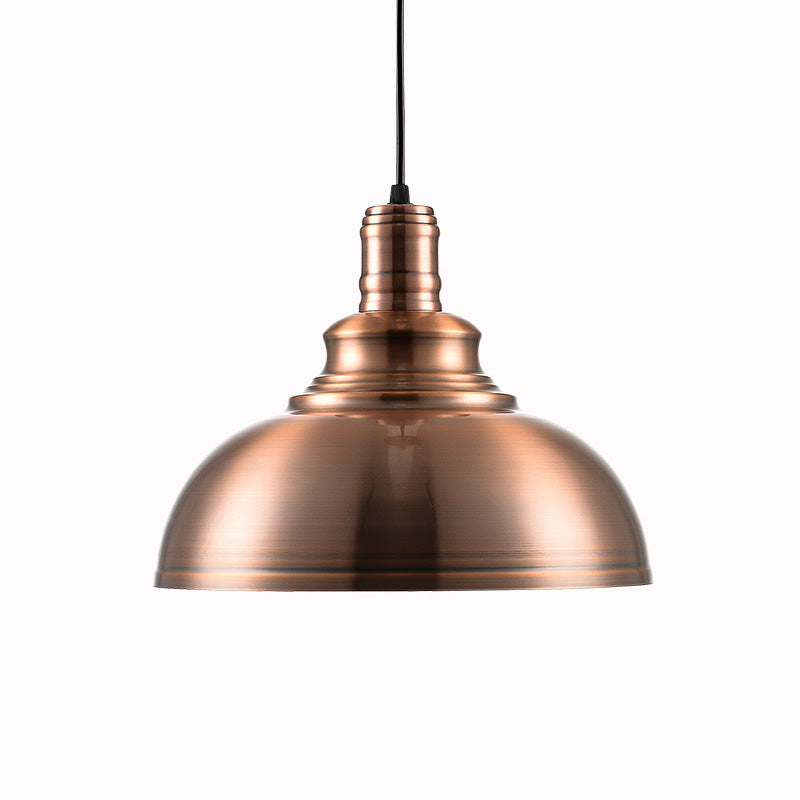 Copper Finish Bowl Hanging Light Industrial Style Metal 1 Light Bedroom Pendant Lamp with Adjustable Cord Clearhalo 'Art Deco Pendants' 'Cast Iron' 'Ceiling Lights' 'Ceramic' 'Crystal' 'Industrial Pendants' 'Industrial' 'Metal' 'Middle Century Pendants' 'Pendant Lights' 'Pendants' 'Tiffany' Lighting' 95897