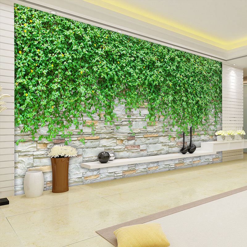 Photo Style Leafy Wall Mural Extra Large Wall Mural for Home Decor, Made to Measure Clearhalo 'Wall Decor' 'Wall Mural' 961563