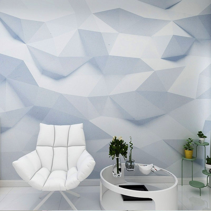 Full Wall Murals for Gallery 3D Irregular Geometries Wall Covering in Industrial Like Color, Stain-Resistant Clearhalo 'Wall Decor' 'Wall Mural' 961693