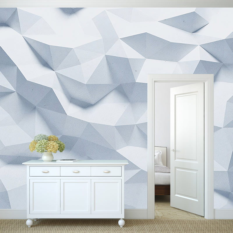 Full Wall Murals for Gallery 3D Irregular Geometries Wall Covering in Industrial Like Color, Stain-Resistant Clearhalo 'Wall Decor' 'Wall Mural' 961695