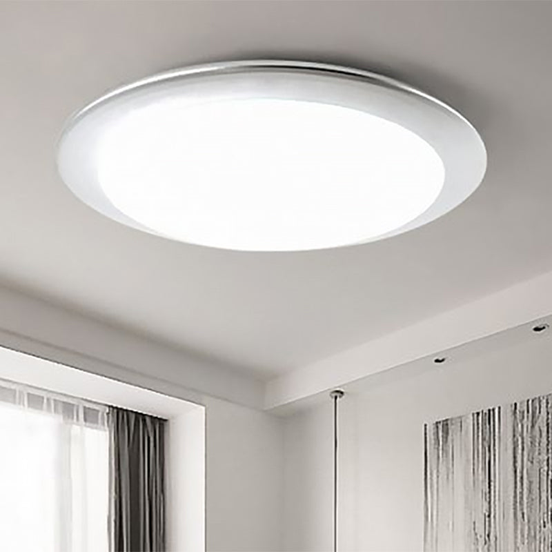 Flying Saucer Flush Ceiling Light Nordic Acrylic Gold/Silver 16"/20" Dia Integrated LED Ceiling Lamp for Bedroom Clearhalo 'Ceiling Lights' 'Close To Ceiling Lights' 'Close to ceiling' 'Flush mount' Lighting' 961994