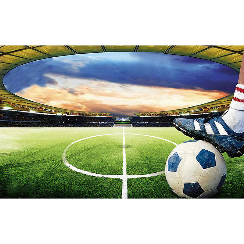 Decorative Football Field Wall Art Non-Woven Fabric Wall Decor for Bedroom Clearhalo 'Wall Decor' 'Wall Mural' 962386