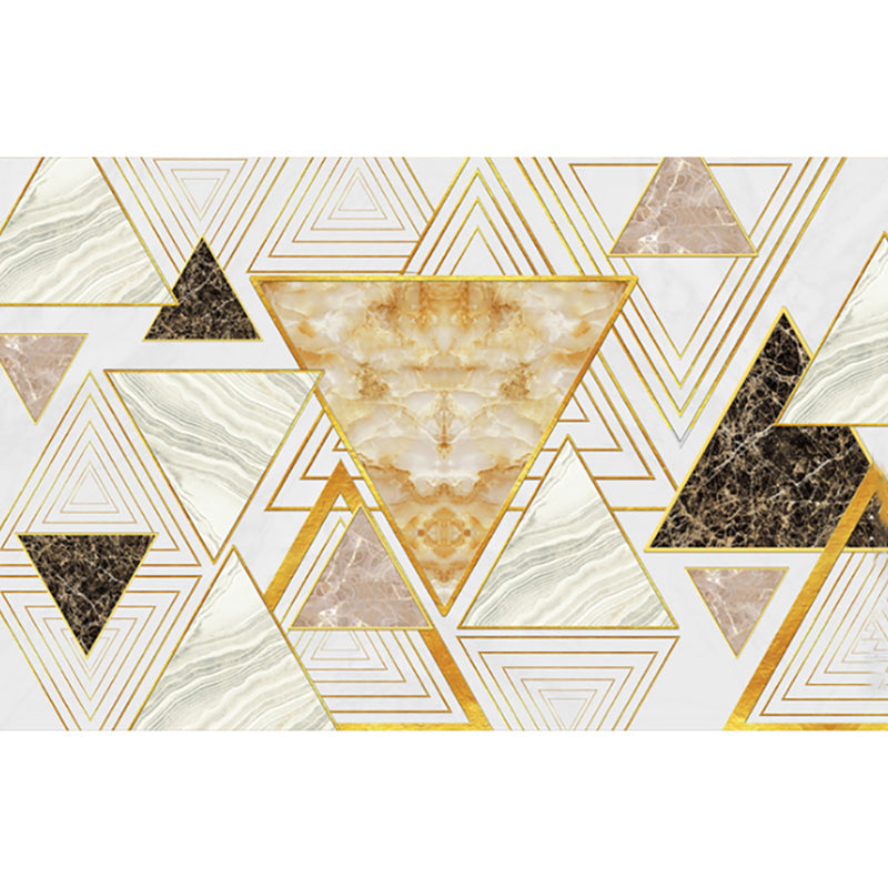 Big Triangle Wall Mural for Living Room Marble Wall Decor in Beige, Stain-Resistant Clearhalo 'Wall Decor' 'Wall Mural' 962628