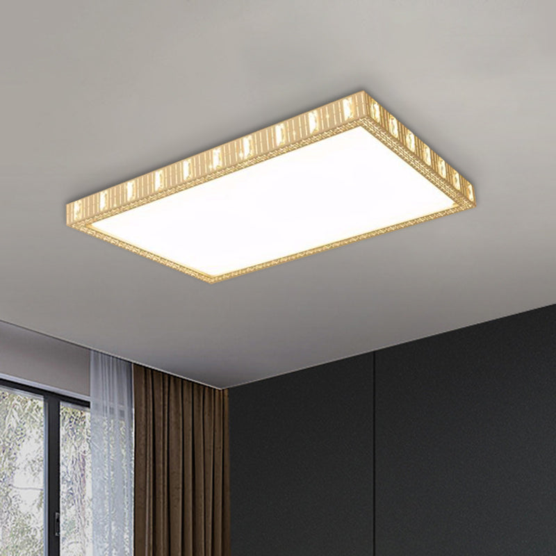 Ceramics Rectangular Flushmount Lamp Minimalist LED White Flush Mounted Light Fixture White Clearhalo 'Ceiling Lights' 'Close To Ceiling Lights' 'Close to ceiling' 'Flush mount' Lighting' 963492