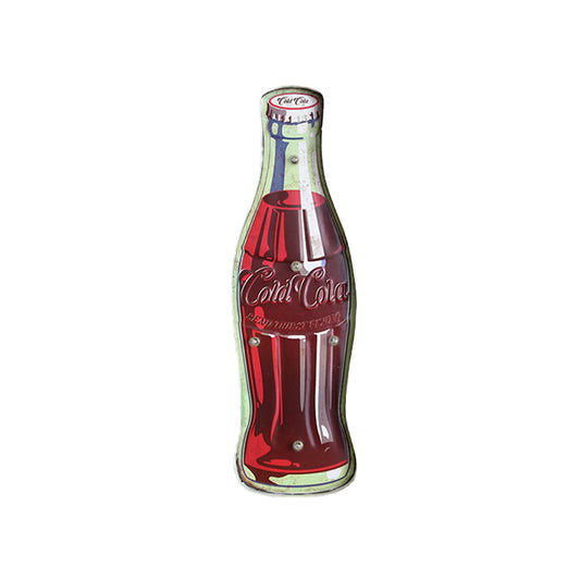 Soda Bottle Signboard Wall Lighting Ideas Vintage Iron Red LED Night Lamp for Shop Clearhalo 'Night Lights' 'Wall Lights' Lighting' 964170