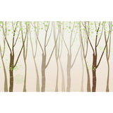 Whole Misty Forest Wall Covering for Office Fantasy Leaf Mural Wallpaper in Brown, Stain-Resistant Clearhalo 'Wall Decor' 'Wall Mural' 965159