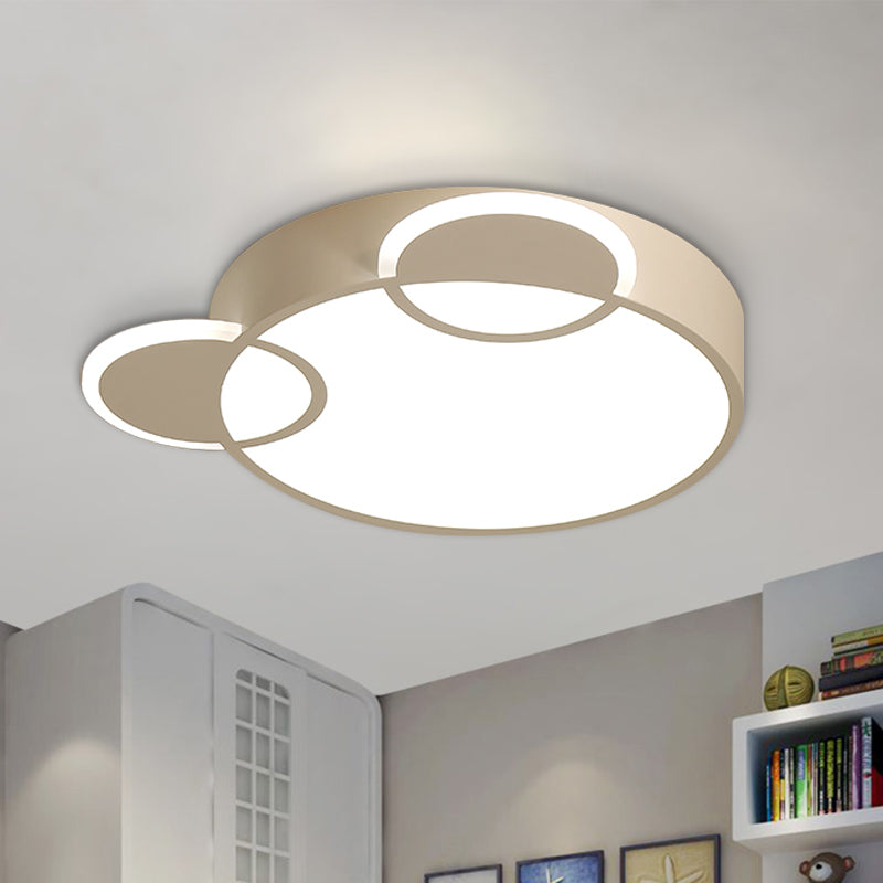 Acrylic Mouse Flush Mount Cartoon LED Ceiling Light Fixture Close to Ceiling Lamp in White/Pink/Blue White Clearhalo 'Ceiling Lights' 'Close To Ceiling Lights' 'Close to ceiling' 'Flush mount' Lighting' 966347