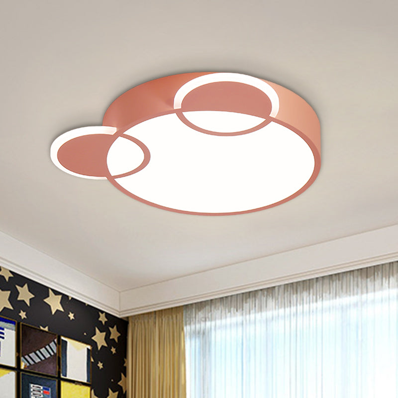 Acrylic Mouse Flush Mount Cartoon LED Ceiling Light Fixture Close to Ceiling Lamp in White/Pink/Blue Clearhalo 'Ceiling Lights' 'Close To Ceiling Lights' 'Close to ceiling' 'Flush mount' Lighting' 966353