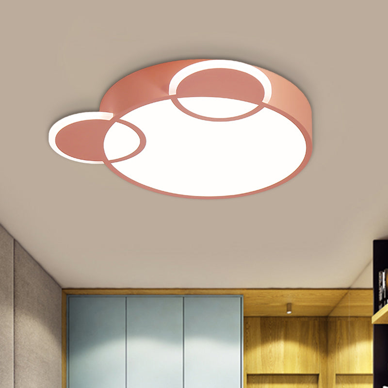 Acrylic Mouse Flush Mount Cartoon LED Ceiling Light Fixture Close to Ceiling Lamp in White/Pink/Blue Clearhalo 'Ceiling Lights' 'Close To Ceiling Lights' 'Close to ceiling' 'Flush mount' Lighting' 966354