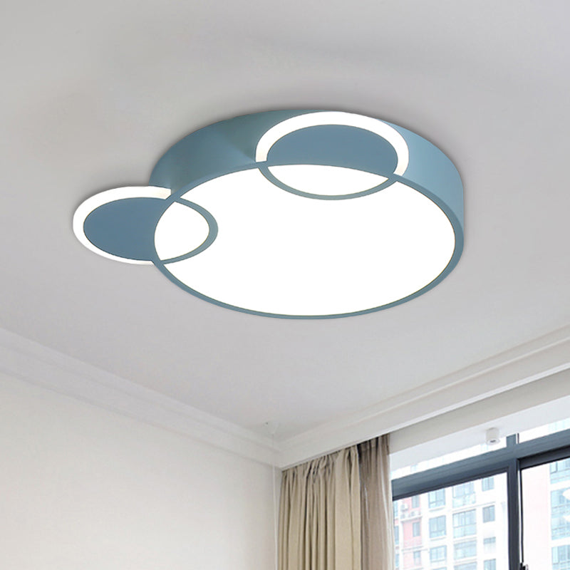 Acrylic Mouse Flush Mount Cartoon LED Ceiling Light Fixture Close to Ceiling Lamp in White/Pink/Blue Clearhalo 'Ceiling Lights' 'Close To Ceiling Lights' 'Close to ceiling' 'Flush mount' Lighting' 966357