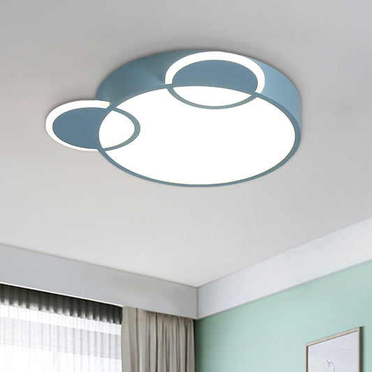 Acrylic Mouse Flush Mount Cartoon LED Ceiling Light Fixture Close to Ceiling Lamp in White/Pink/Blue Clearhalo 'Ceiling Lights' 'Close To Ceiling Lights' 'Close to ceiling' 'Flush mount' Lighting' 966358