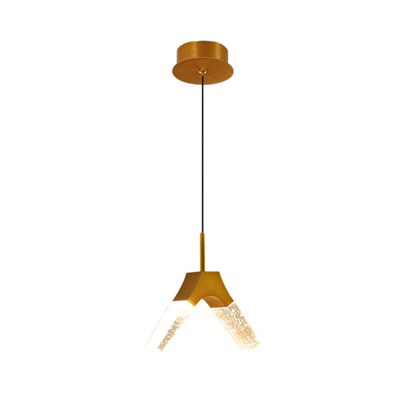 Orb/Teardrop/Arc Shape Pendulum Light Minimalist Clear Crystal Glass LED Gold Hanging Ceiling Lamp Clearhalo 'Ceiling Lights' 'Modern Pendants' 'Modern' 'Pendant Lights' 'Pendants' Lighting' 966393