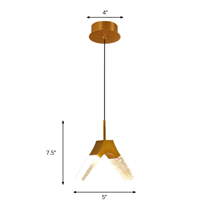 Orb/Teardrop/Arc Shape Pendulum Light Minimalist Clear Crystal Glass LED Gold Hanging Ceiling Lamp Clearhalo 'Ceiling Lights' 'Modern Pendants' 'Modern' 'Pendant Lights' 'Pendants' Lighting' 966394