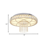 Gold Round Flush Mount Lamp Contemporary LED Clear Crystal Close to Ceiling Light for Bedroom Clearhalo 'Ceiling Lights' 'Close To Ceiling Lights' 'Close to ceiling' 'Flush mount' Lighting' 968431