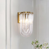 Simplicity 1 Light Wall Lamp Gold Oval Wall Lighting Fixture with Twisted Crystal Shade Gold Clearhalo 'Cast Iron' 'Glass' 'Industrial' 'Modern wall lights' 'Modern' 'Tiffany' 'Traditional wall lights' 'Wall Lamps & Sconces' 'Wall Lights' Lighting' 968519