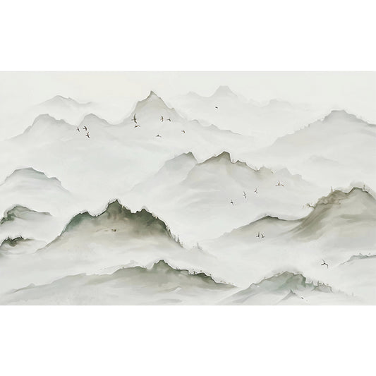 Stain-Resistant Mountain Wall Art Non-Woven Traditional Mural Wallpaper for Living Room Clearhalo 'Wall Decor' 'Wall Mural' 969314