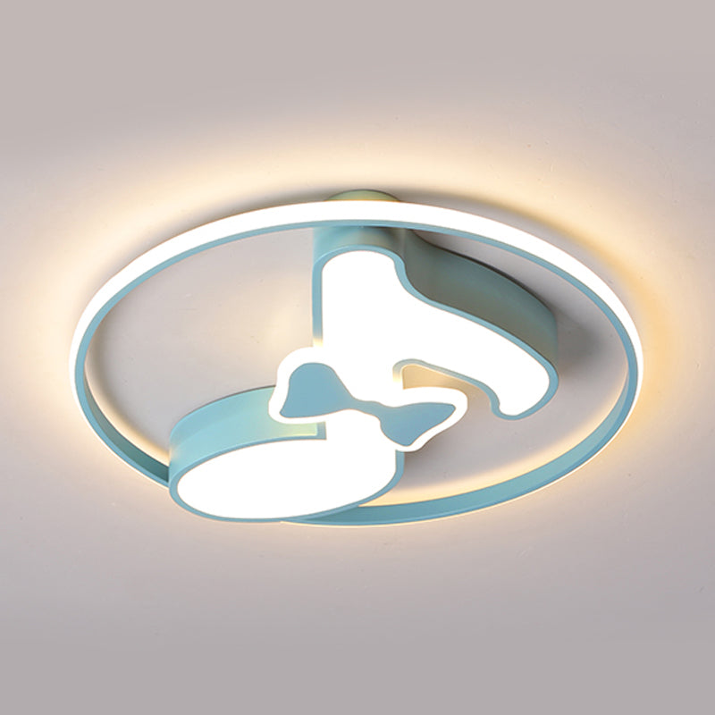 Kids Musical Note Ceiling Lamp Acrylic LED Nursery Flush Mount Light in Pink/Light Blue, Warm/White Light Clearhalo 'Ceiling Lights' 'Close To Ceiling Lights' 'Close to ceiling' 'Flush mount' Lighting' 974223