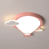 Hot Air Balloon Ceiling Lighting Cartoon Acrylic Pink/Blue LED Flush Mount Lamp in Warm/White Light for Nursery Clearhalo 'Ceiling Lights' 'Close To Ceiling Lights' 'Close to ceiling' 'Flush mount' Lighting' 974227