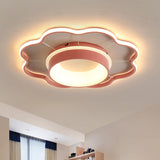 Flower Flush Mount Spotlight Kids Acrylic LED Bedroom Flush Mount Light in Pink/Gold, Warm/White Light Pink Clearhalo 'Ceiling Lights' 'Close To Ceiling Lights' 'Close to ceiling' 'Flush mount' Lighting' 974247