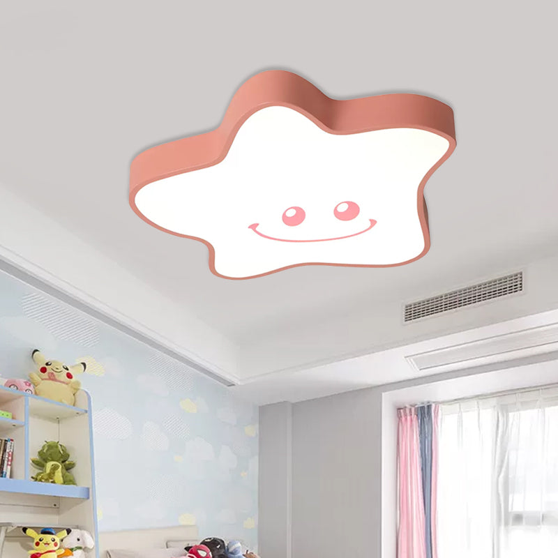 Star Nursery Ceiling Mounted Fixture Acrylic LED Cartoon Flush Mount Lighting in Warm/White Light Clearhalo 'Ceiling Lights' 'Close To Ceiling Lights' 'Close to ceiling' 'Flush mount' Lighting' 974293