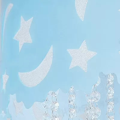 Blue Star & Moon Ceiling Light with Crystal Bead Romantic LED Flush Mount Light for Kid Bedroom Clearhalo 'Ceiling Lights' 'Close To Ceiling Lights' 'Close to ceiling' 'Flush mount' Lighting' 97573