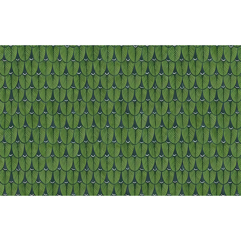 Waterproofing Banana Leaves Wall Art Custom-Printed Wall Mural for Guest Room in Natural Color Clearhalo 'Wall Decor' 'Wall Mural' 977407