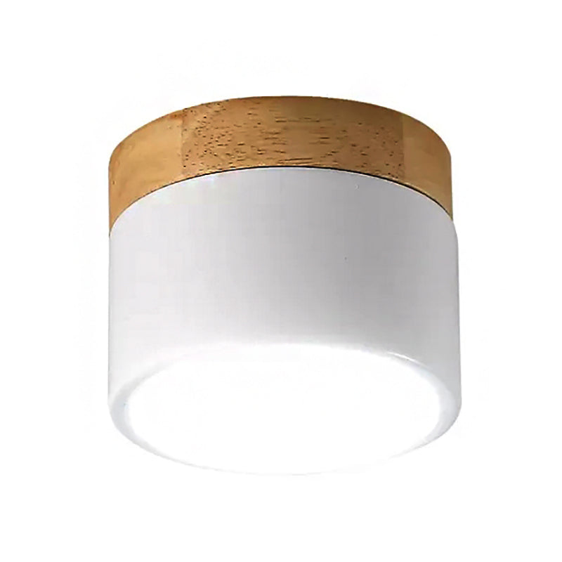 Simple Stylish Drum Ceiling Mount Light Acrylic LED Spot Light in White for Living Lift Clearhalo 'Ceiling Lights' 'Close To Ceiling Lights' 'Close to ceiling' 'Flush mount' Lighting' 97841