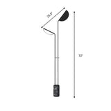 Black Finish Bend Panel Floor Light Modernism 2 Heads Metal LED Floor Reading Lamp for Bedside Clearhalo 'Floor Lamps' 'Lamps' Lighting' 979226