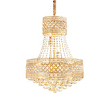 5 Bulbs Empire Style Drop Lamp Baroque Gold Opulent Crystal Chandelier Pendant Light Clearhalo 'Ceiling Lights' 'Chandeliers' Lighting' options 979567