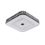 Square/Round Rectangle-Cut Crystal Flush Light Simple LED Black Flush Mount Ceiling Lamp Fixture Clearhalo 'Ceiling Lights' 'Close To Ceiling Lights' 'Close to ceiling' 'Flush mount' Lighting' 979685