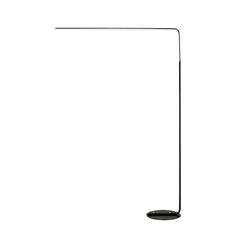 Black/White Right Angle Stand Up Light Contemporary LED Acrylic Reading Floor Lamp for Living Room Clearhalo 'Floor Lamps' 'Lamps' Lighting' 979852