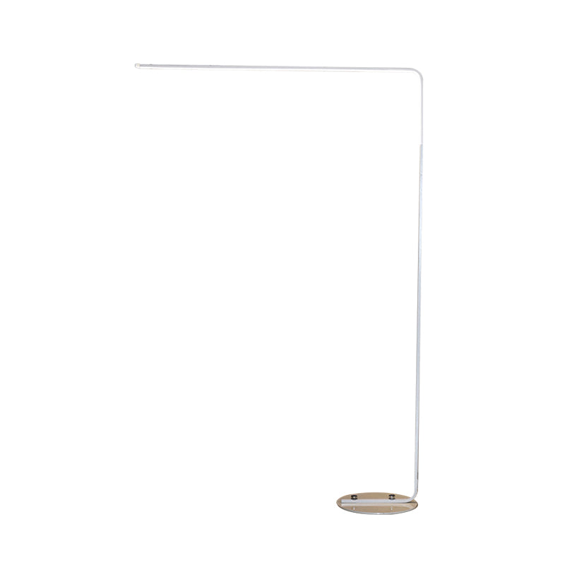 Black/White Right Angle Stand Up Light Contemporary LED Acrylic Reading Floor Lamp for Living Room Clearhalo 'Floor Lamps' 'Lamps' Lighting' 979857