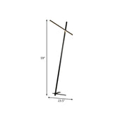 Cross-Shaped Standing Light Contemporary Acrylic LED Black Floor Reading Lamp for Bedroom Clearhalo 'Floor Lamps' 'Lamps' Lighting' 979873