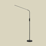Adjustable Metallic Linear Standing Lamp Modernist Black/White LED Floor Reading Light with Switch Clearhalo 'Floor Lamps' 'Lamps' Lighting' 979888