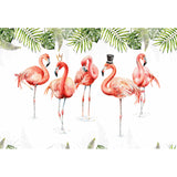 Illustration Style Flamingo Large Mural for Living Room and Gallery, Customized Size Available Clearhalo 'Wall Decor' 'Wall Mural' 982174