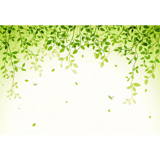 Giant Fresh Mural Wall Decor Pastel Green Tiny Leaf Wall Mural, Made to Measure Clearhalo 'Wall Decor' 'Wall Mural' 982228