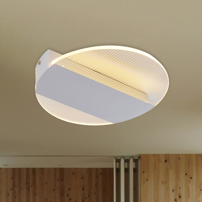 Geometrical Flushmount Lighting Minimal Acrylic Black/White/Gold LED Ceiling Flush in White/Warm Light White Clearhalo 'Ceiling Lights' 'Close To Ceiling Lights' 'Close to ceiling' 'Flush mount' Lighting' 983123