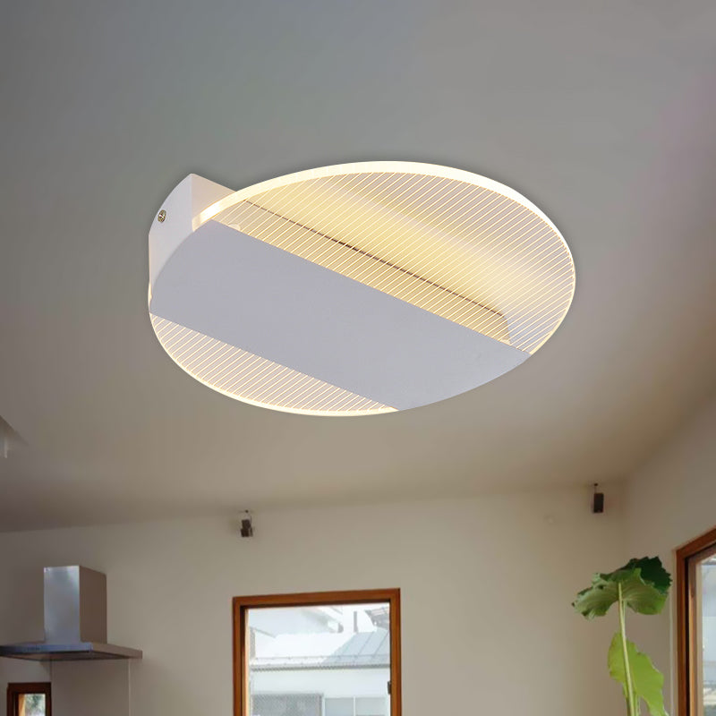 Geometrical Flushmount Lighting Minimal Acrylic Black/White/Gold LED Ceiling Flush in White/Warm Light Clearhalo 'Ceiling Lights' 'Close To Ceiling Lights' 'Close to ceiling' 'Flush mount' Lighting' 983124