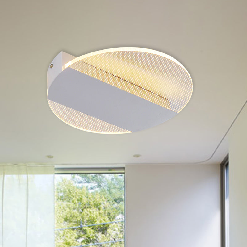 Geometrical Flushmount Lighting Minimal Acrylic Black/White/Gold LED Ceiling Flush in White/Warm Light Clearhalo 'Ceiling Lights' 'Close To Ceiling Lights' 'Close to ceiling' 'Flush mount' Lighting' 983125