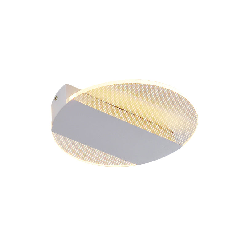 Geometrical Flushmount Lighting Minimal Acrylic Black/White/Gold LED Ceiling Flush in White/Warm Light Clearhalo 'Ceiling Lights' 'Close To Ceiling Lights' 'Close to ceiling' 'Flush mount' Lighting' 983126